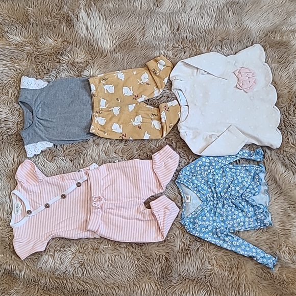 Cat & Jack Matching Sets Baby Girl 6 9 Month Cat Jack Maggie Zoe Shirt Pants Onesie Bundle